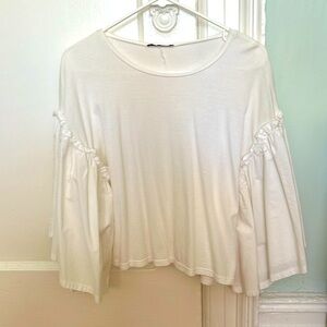 Zara white cotton top